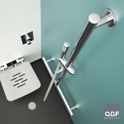 Pfister Combo barre verticale sans perçage et pomme de douche/douchette à  trois fonctions